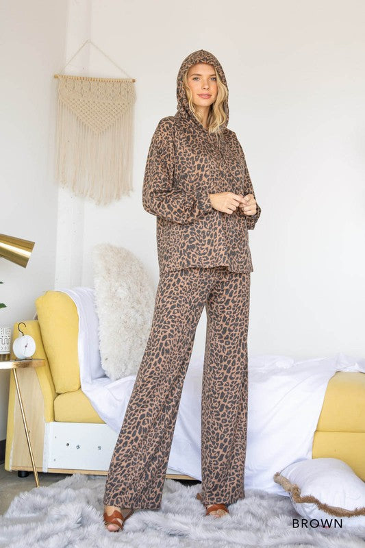 Animal print loungewear discount set