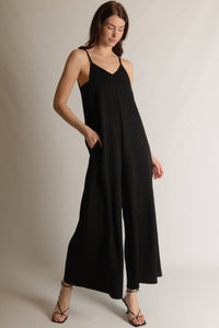 P. CILL Butter Modal V-Neck Wide Leg Jumpsuit