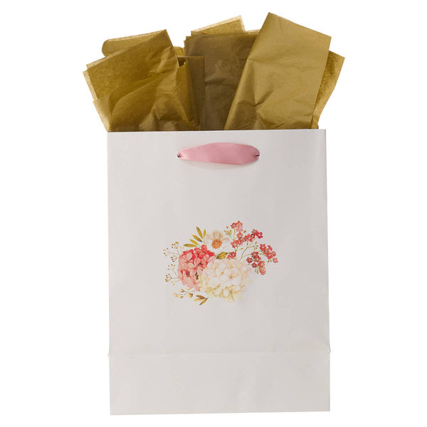 When She Speaks Medium Gift Bag in Pink with Tissue Paper -