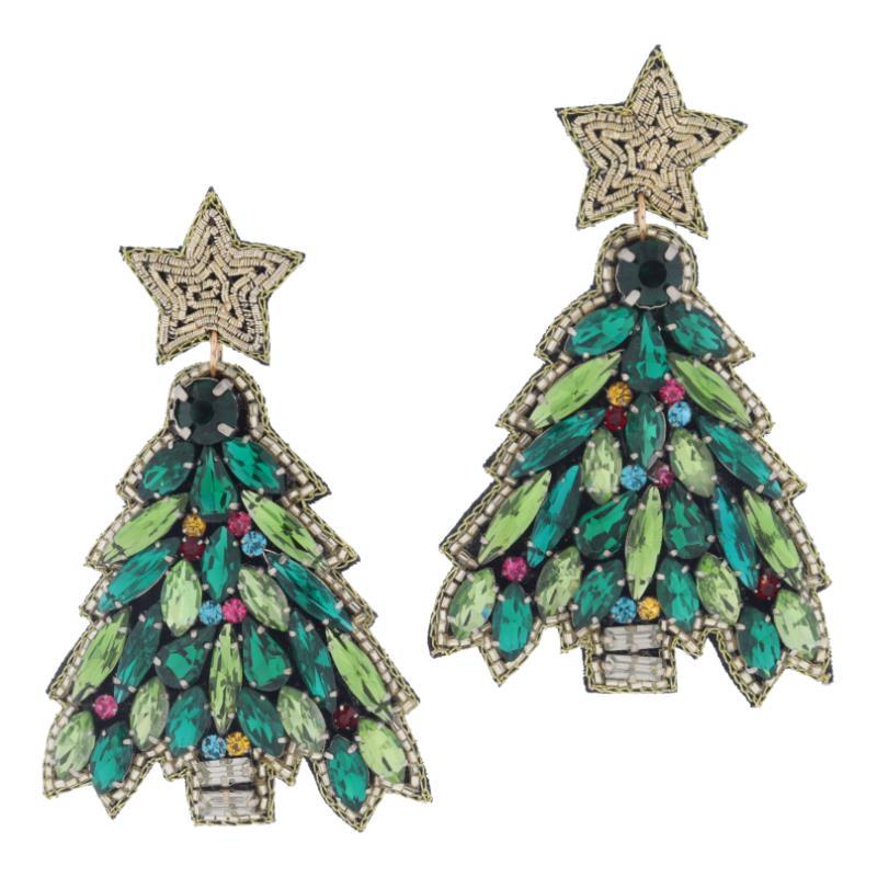 Jane Marie Christmas Tree Earrings