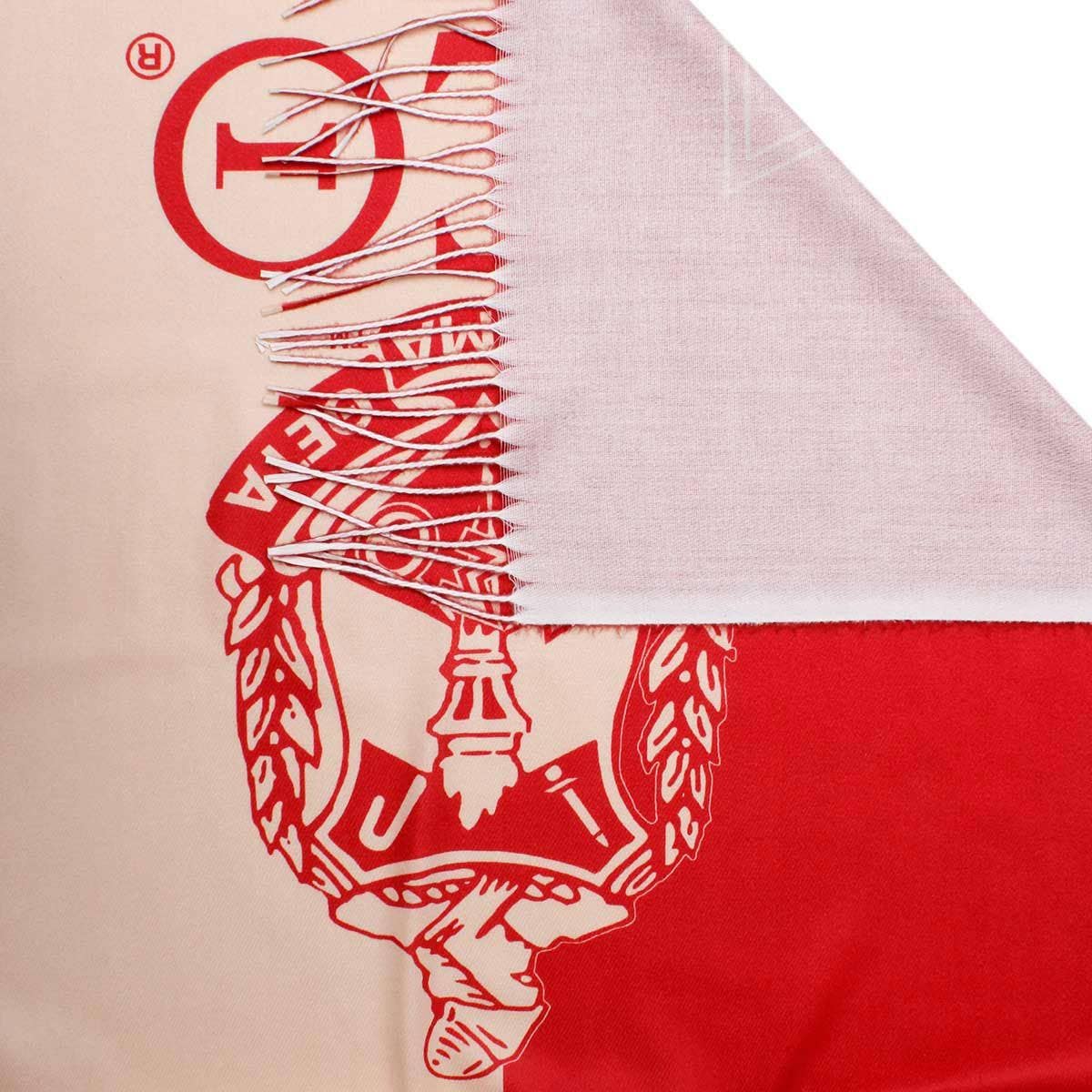 DST Sorority Red Cream Block Fashion Shawl Scarf