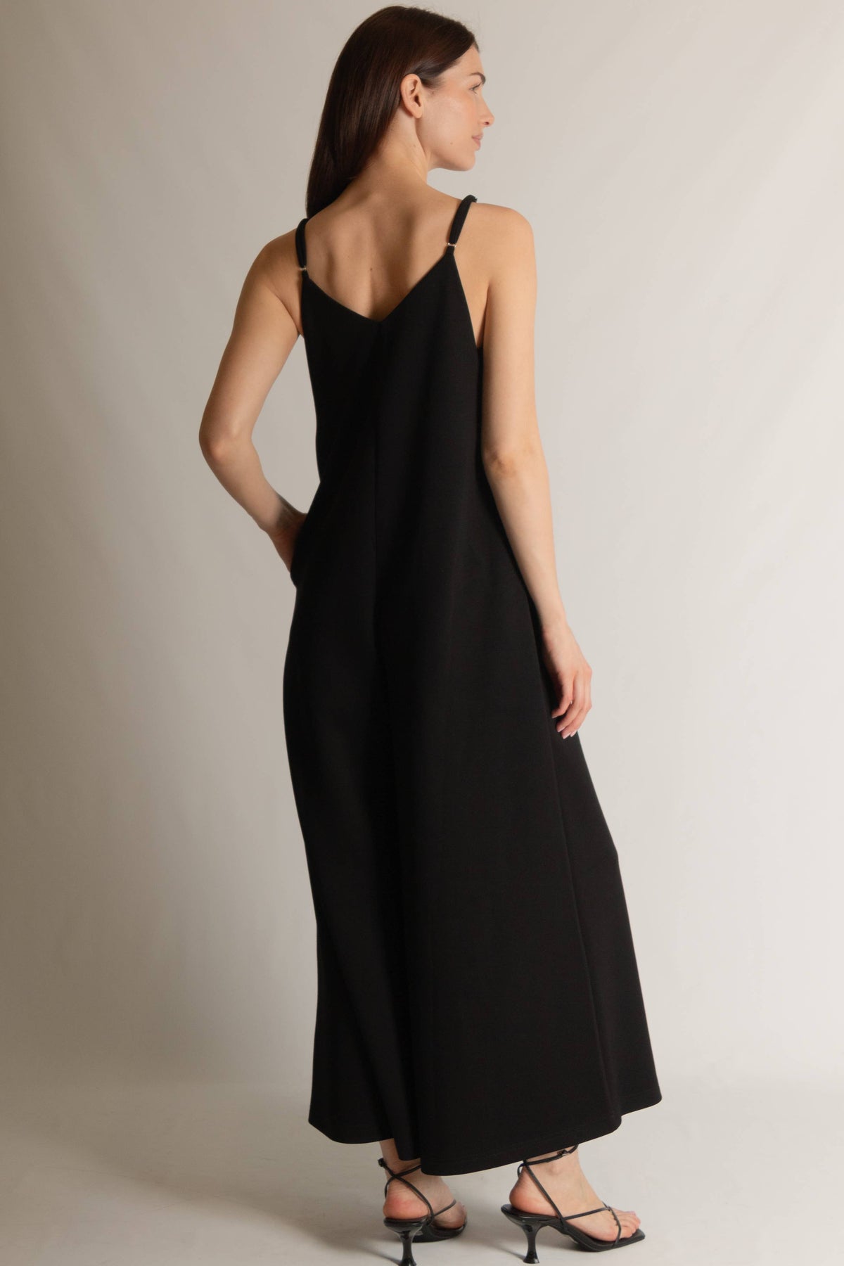 P. CILL Butter Modal V-Neck Wide Leg Jumpsuit