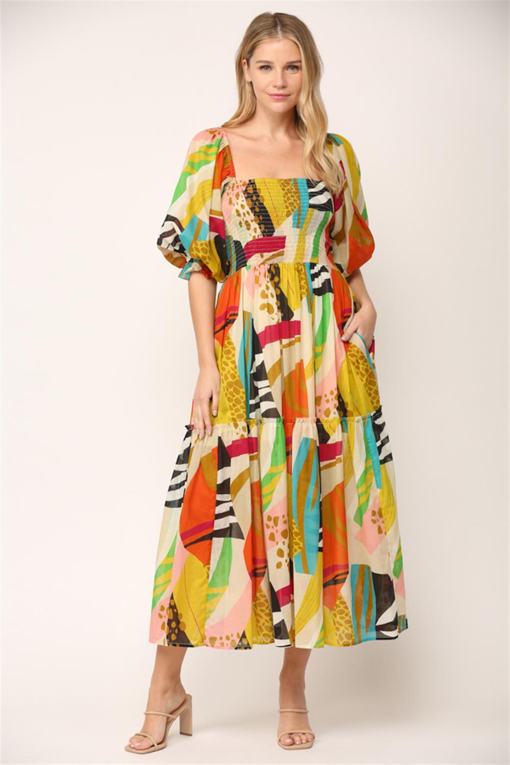 Faith Multicolor Print Dress Or Blouse