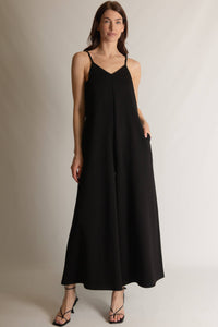 P. CILL Butter Modal V-Neck Wide Leg Jumpsuit