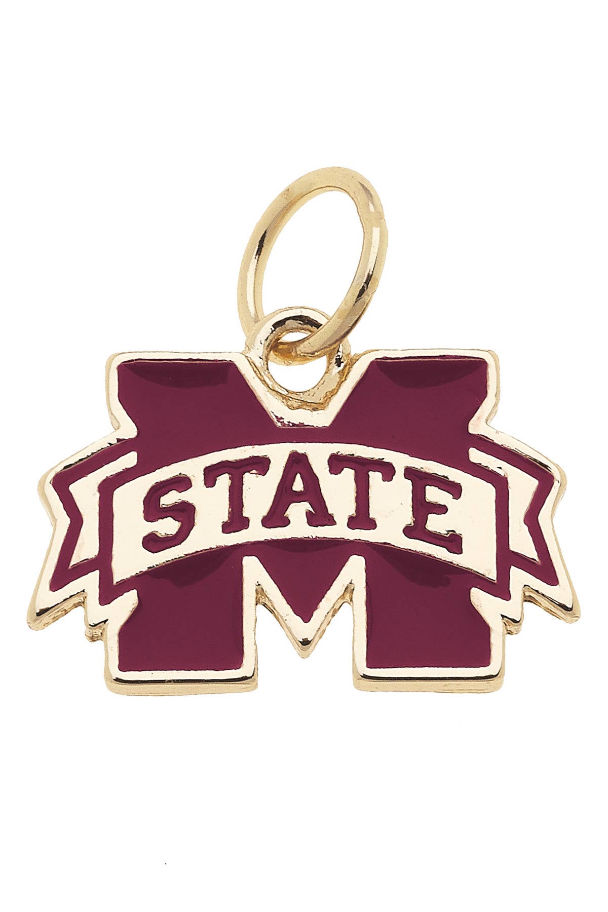 CANVAS STYLE CHARM BAR -Mississippi State Bulldogs Enamel Logo Charm