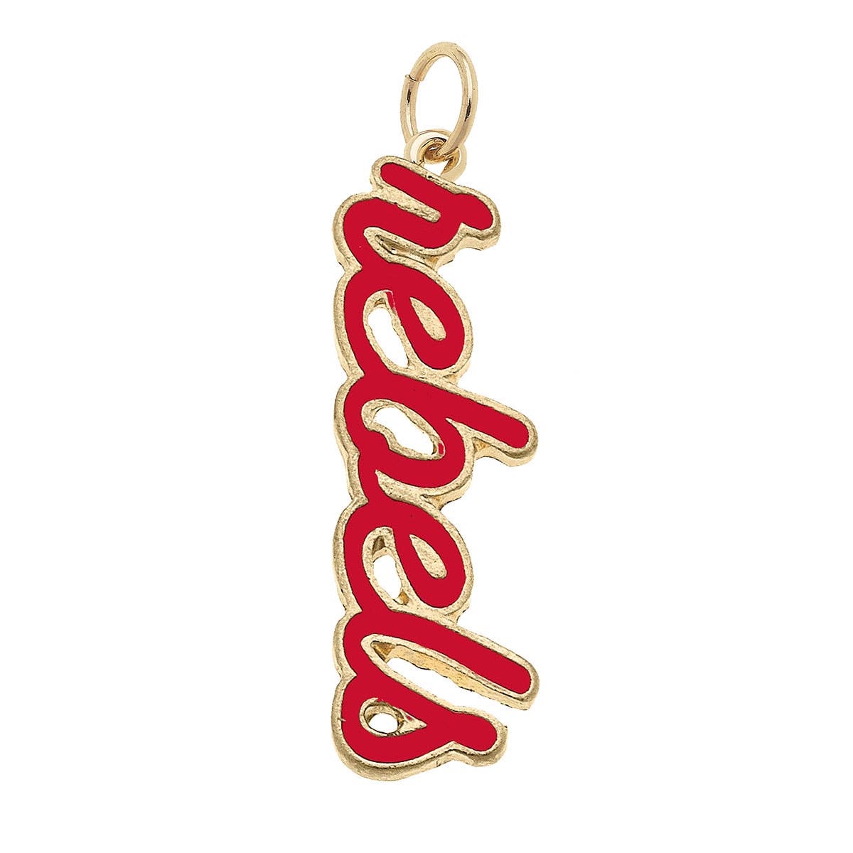 CANVAS STYLE CHARM BAR - Ole Miss Rebels Enamel Script Charm