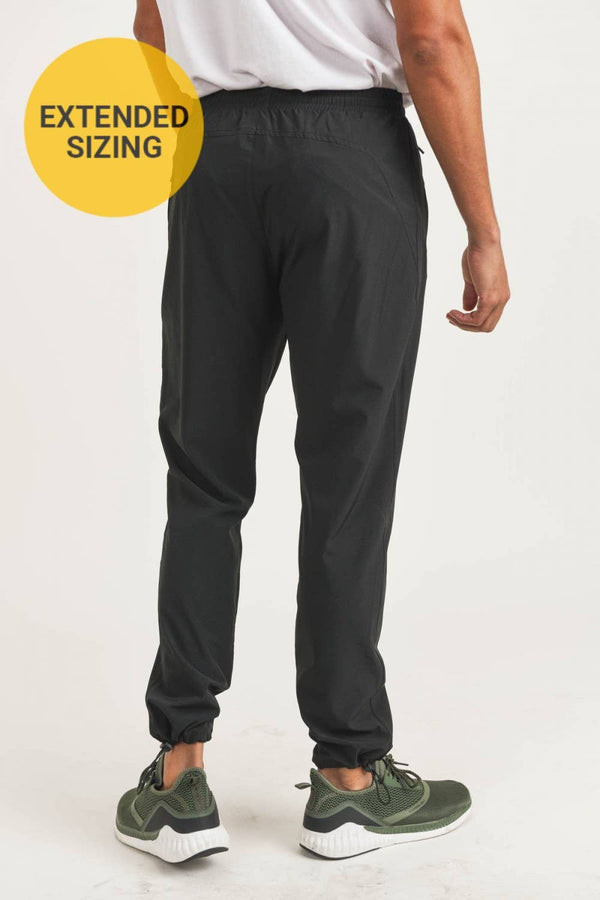 Mono B MEN - Black Cinched Ankle Active Joggers