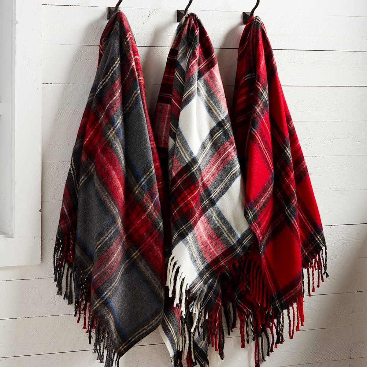 Mudpie Tartan Fringe Throw