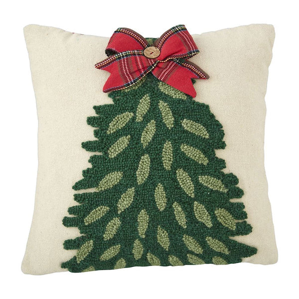 Mudpie Wreath or  Tree Tartan Hooked Pillow