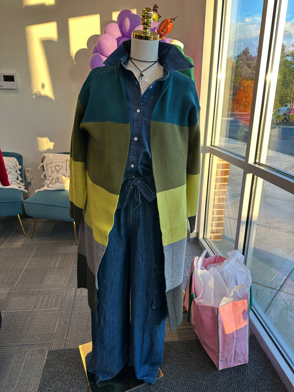 Elle Colorblock Cardigan