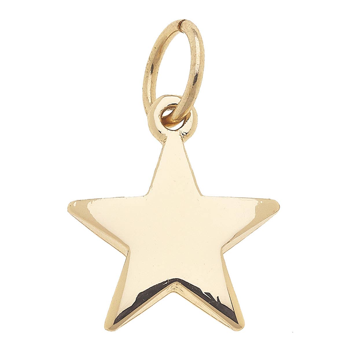 CANVAS STYLE CHARM BAR - Puffy Star Charm in Shiny Gold