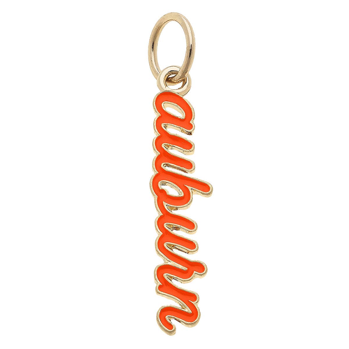 CANVAS STYLE CHARM BAR - Auburn Tigers Enamel Script Charm