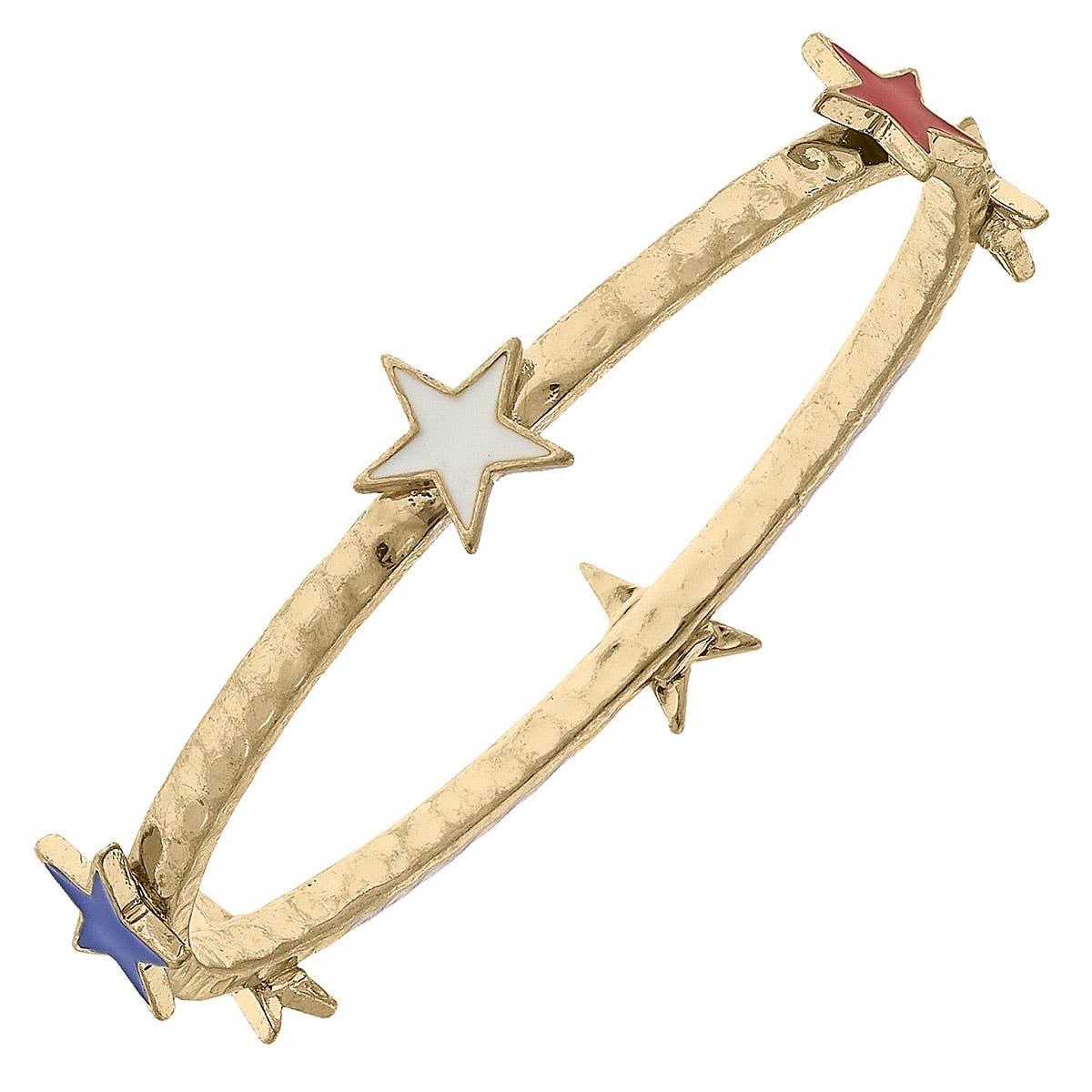 Americana Enamel Stars Bangle in Red, White & Blue