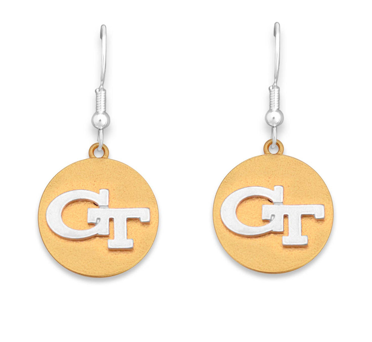 Georgia Tech Yellow Jackets Two Tone Medallion Earrings