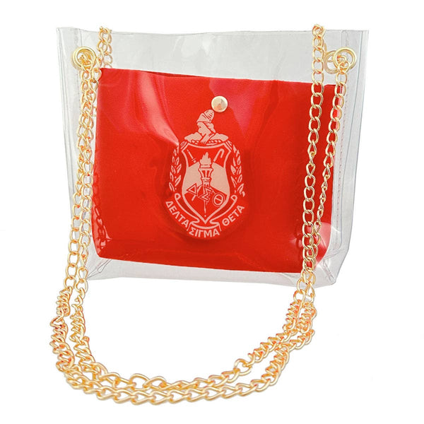 DST Mini Crossbody Chain Bag: Red / - / 6.75 x 2.25 x 7.5 inches