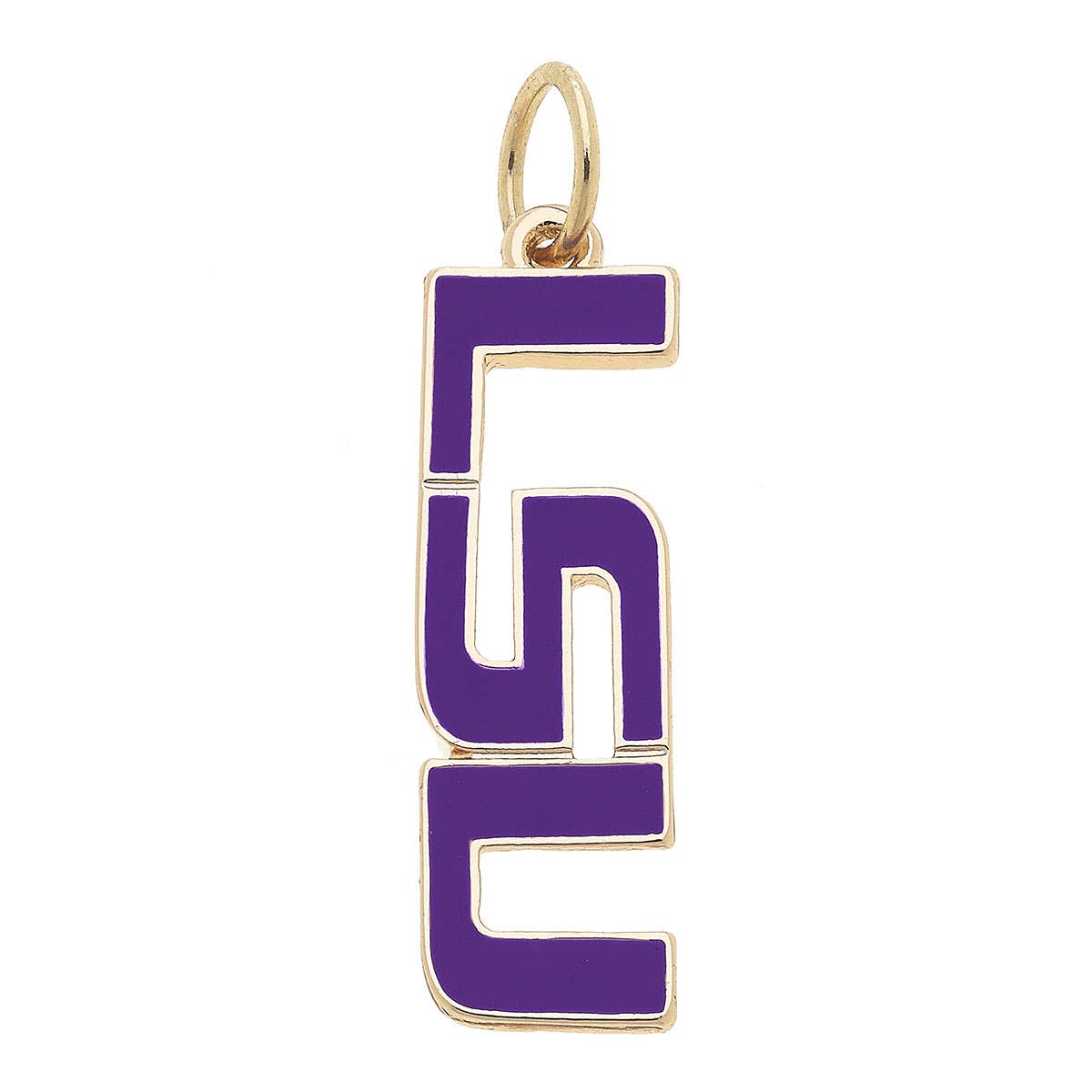 CANVAS STYLE CHARM BAR -  LSU Tigers Enamel Logo Charm