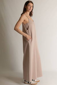 P. CILL Butter Modal V-Neck Wide Leg Jumpsuit