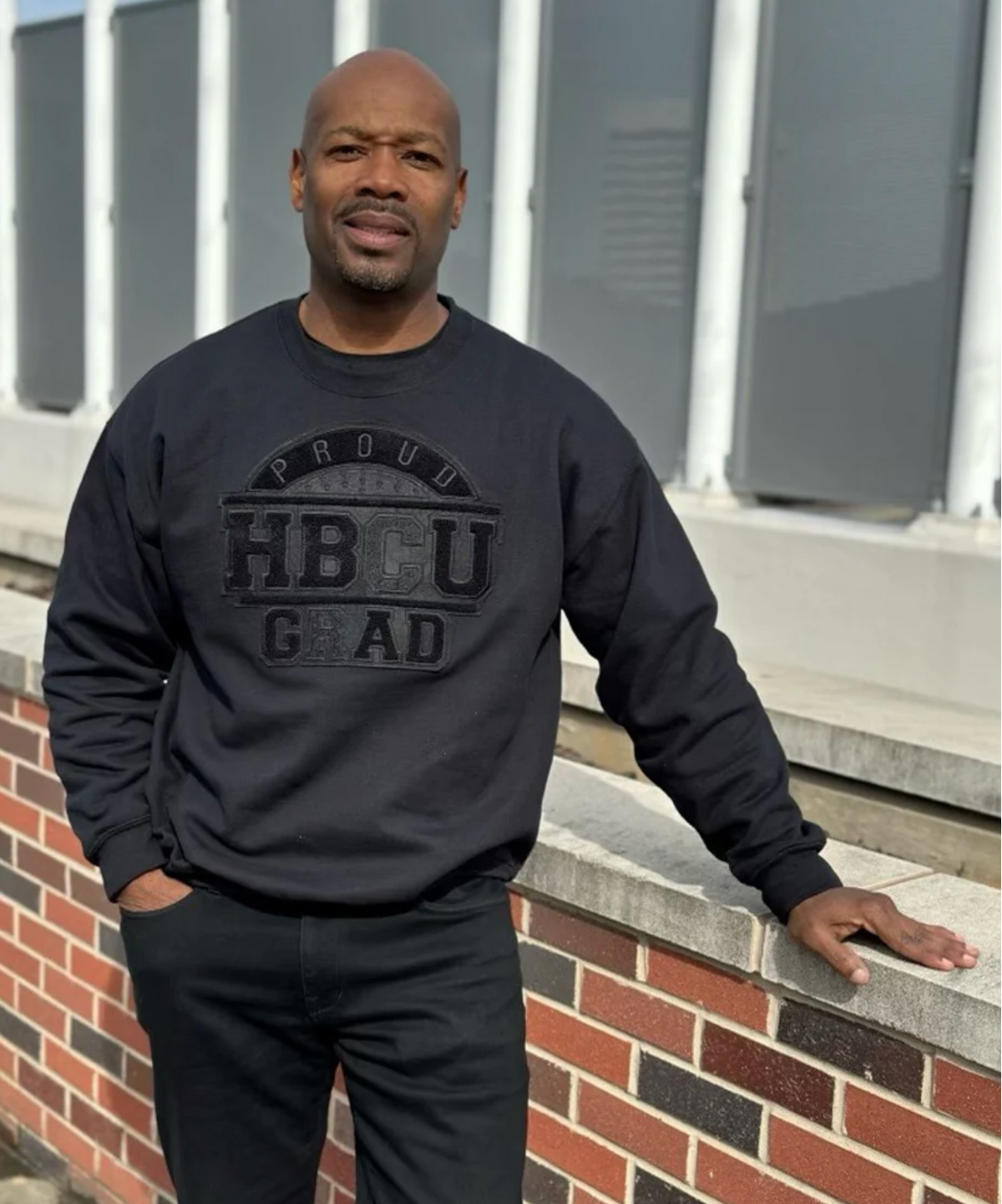 BLACK ON BLACK PROUD HBCU GRAD SWEATSHIRT