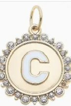 CANVAS STYLE CHARM BAR -  Rhinestone Disc Letter Charms Assortment