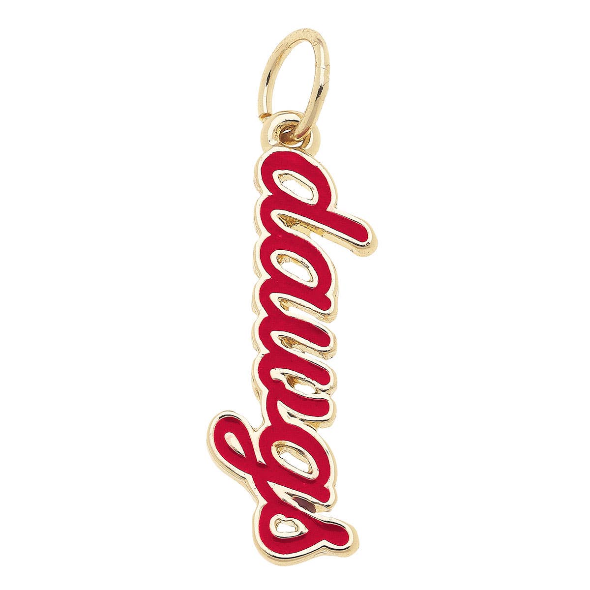 CANVAS STYLE CHARM BAR -  Georgia Bulldogs Enamel Script Charm