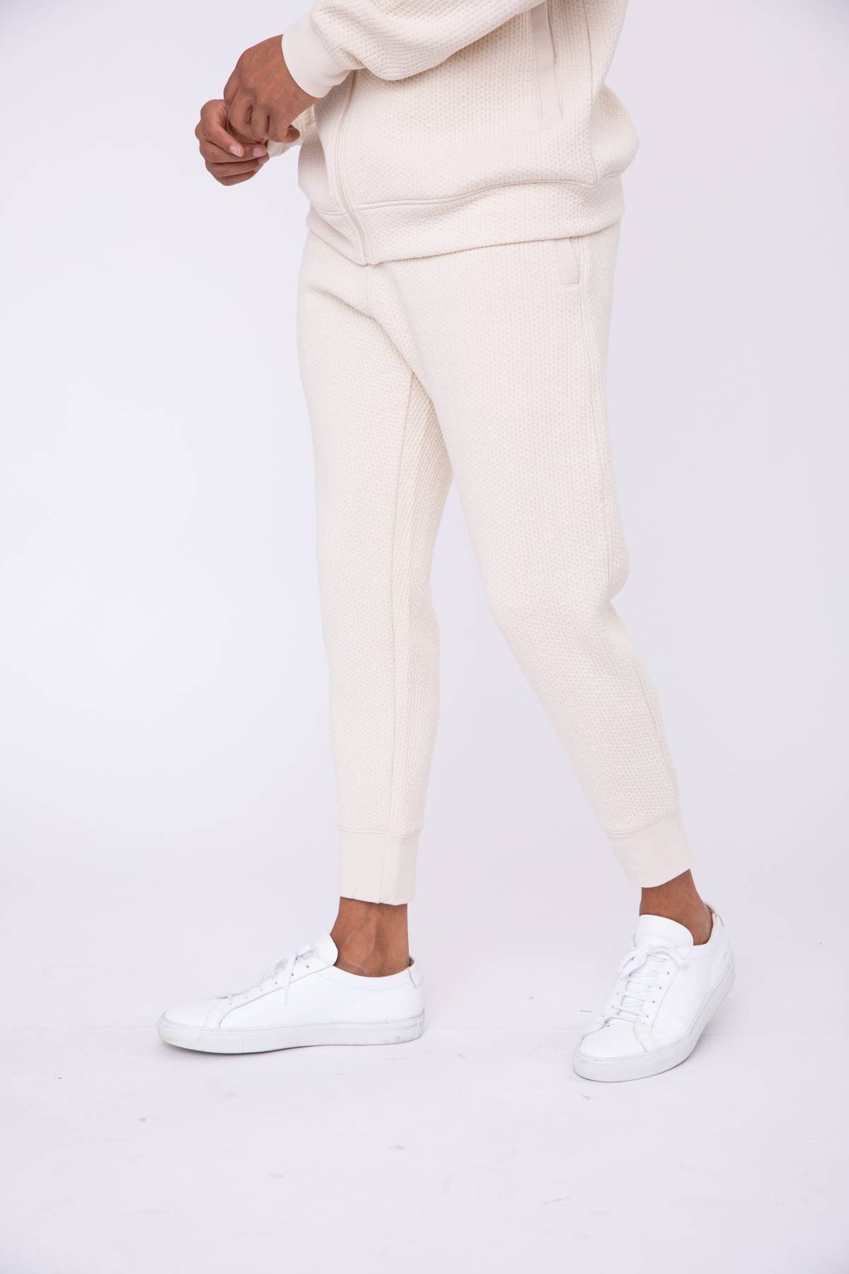 Quilted Joggers: MOON MIST