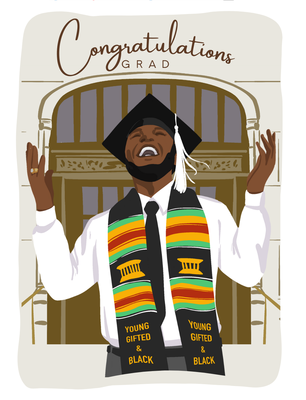 Happy Grad Card | Black Graduate | Congrats