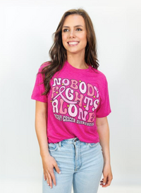 Breast Cancer Nobody Fights Alone Crew Neck