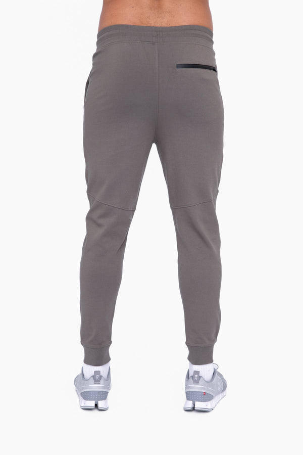 Men's Olive Sleek Knit Performance Joggers