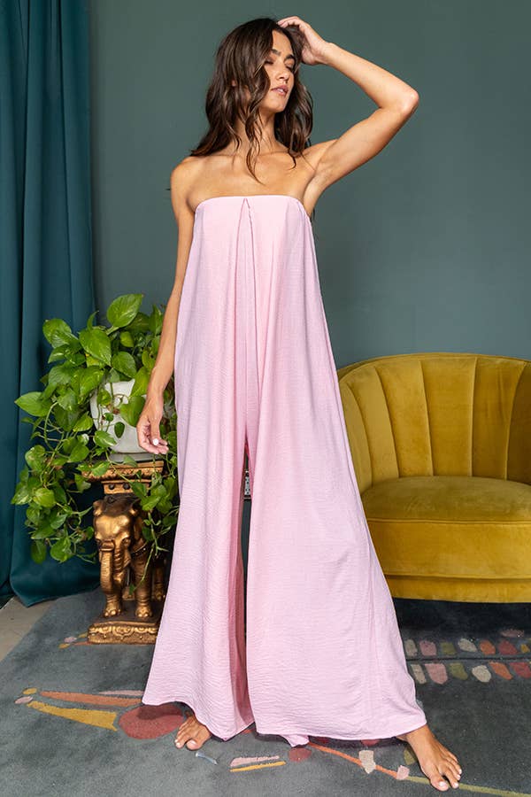 Vienna Strapless Flowy Jumpsuit