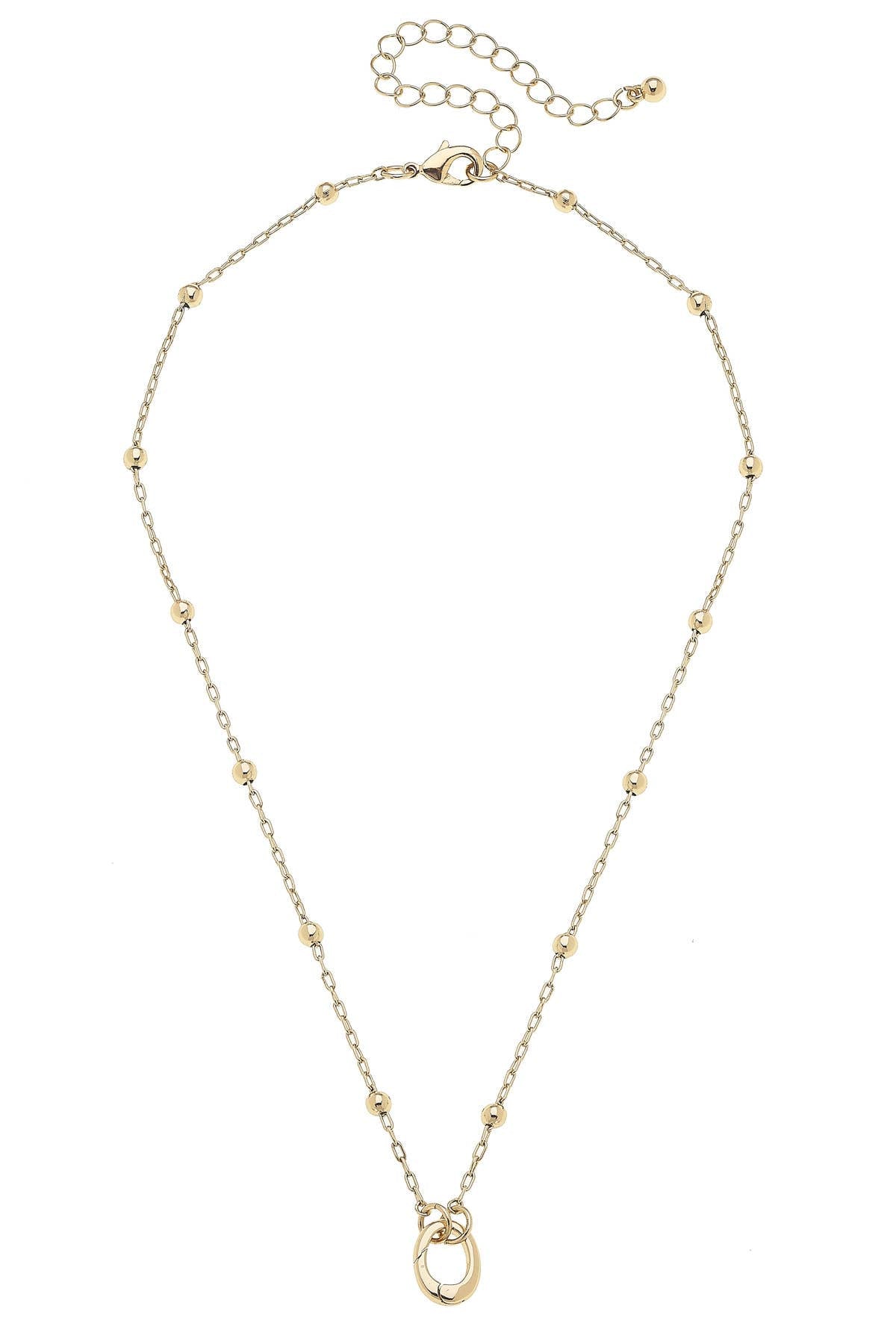 CANVAS STYLE CHARM BAR - Celia Dainty Charm Necklace Base in Shiny Gold