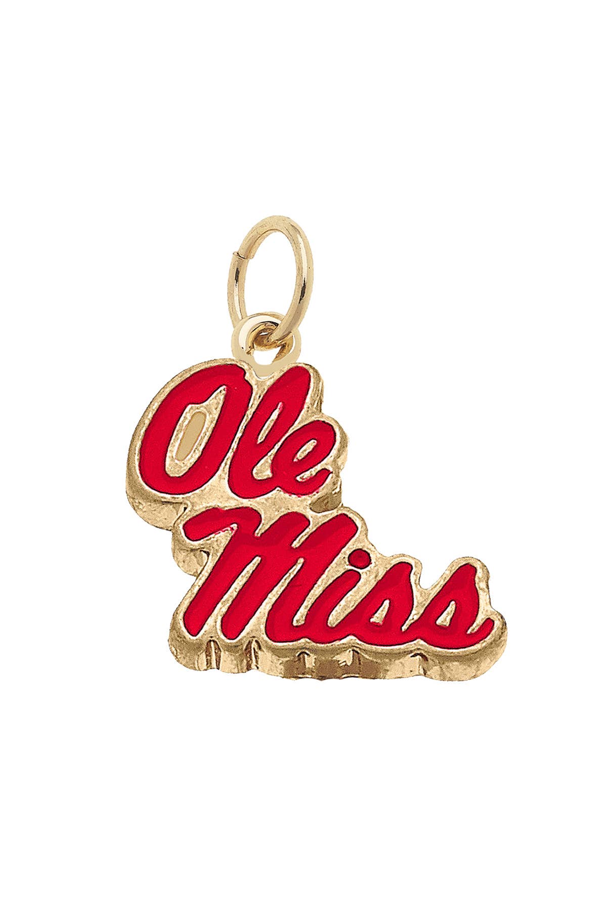 CANVAS STYLE CHARM BAR -Ole Miss Rebels Enamel Logo Charm