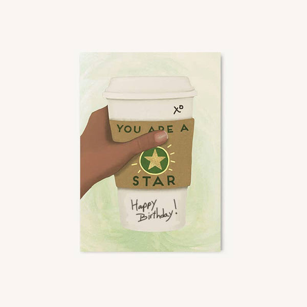 Star Birthday Coffee Card