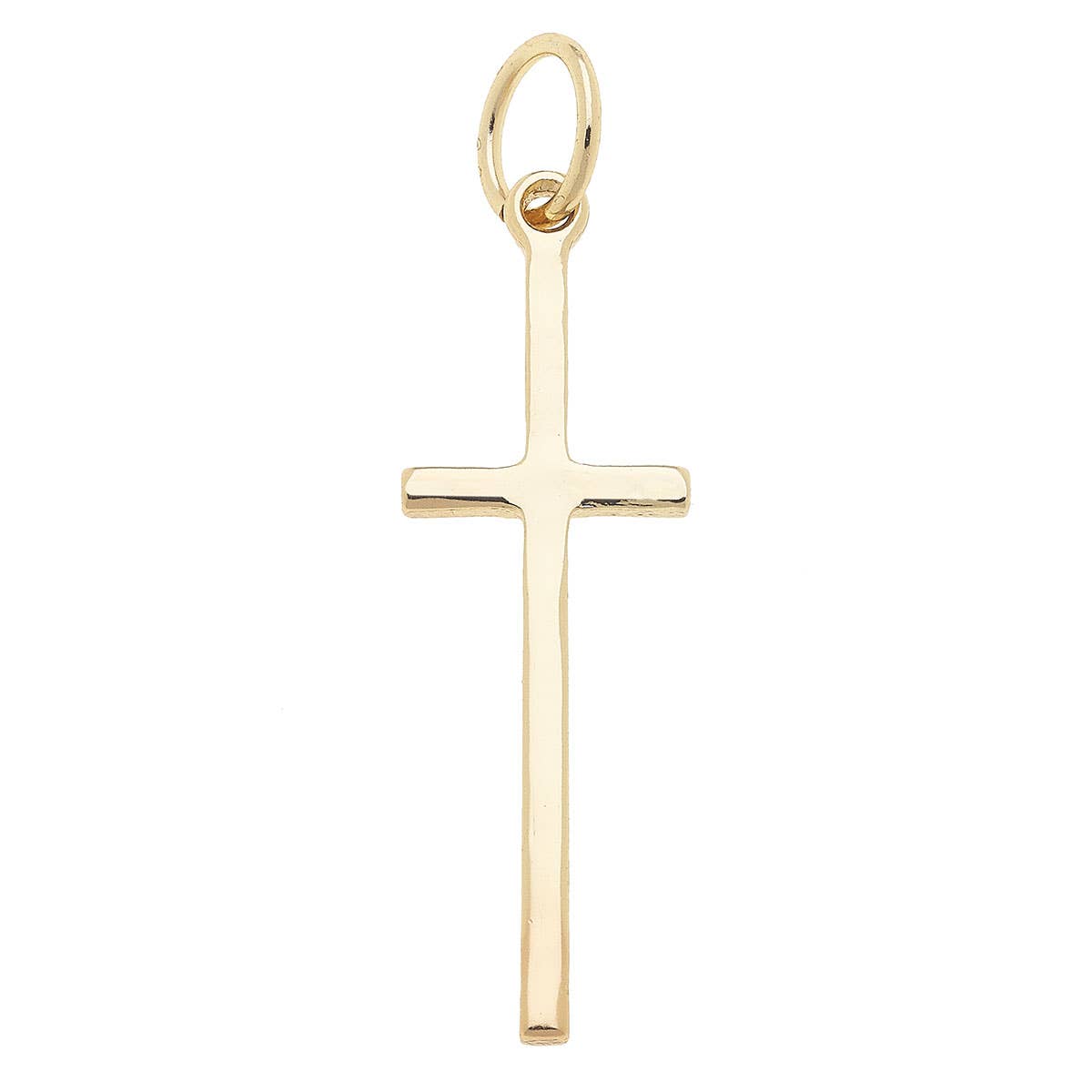 CANVAS STYLE CHARM BAR - Skinny Cross Charm in Shiny Gold