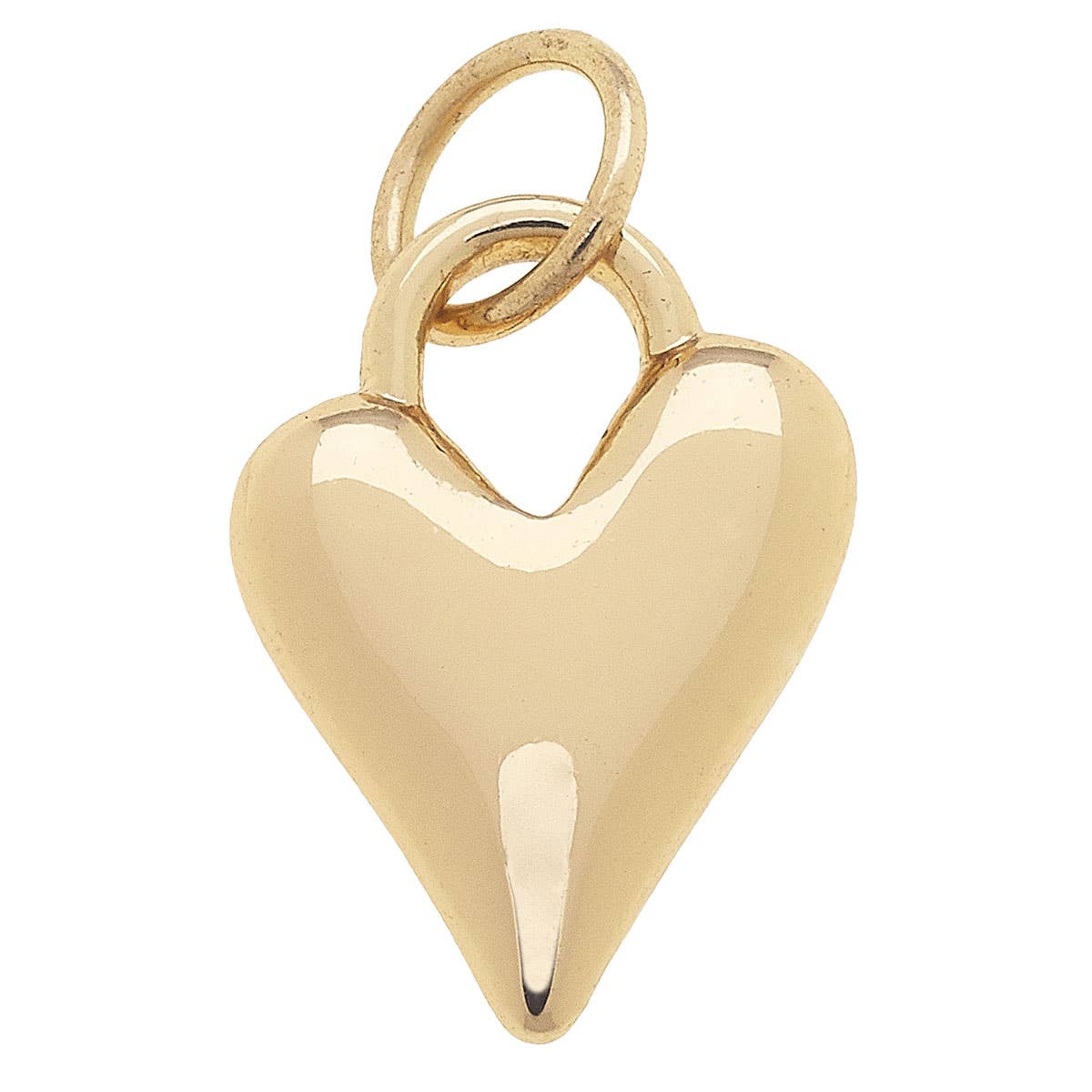 CANVAS STYLE CHARM BAR - Puffy Heart Charm in Shiny Gold