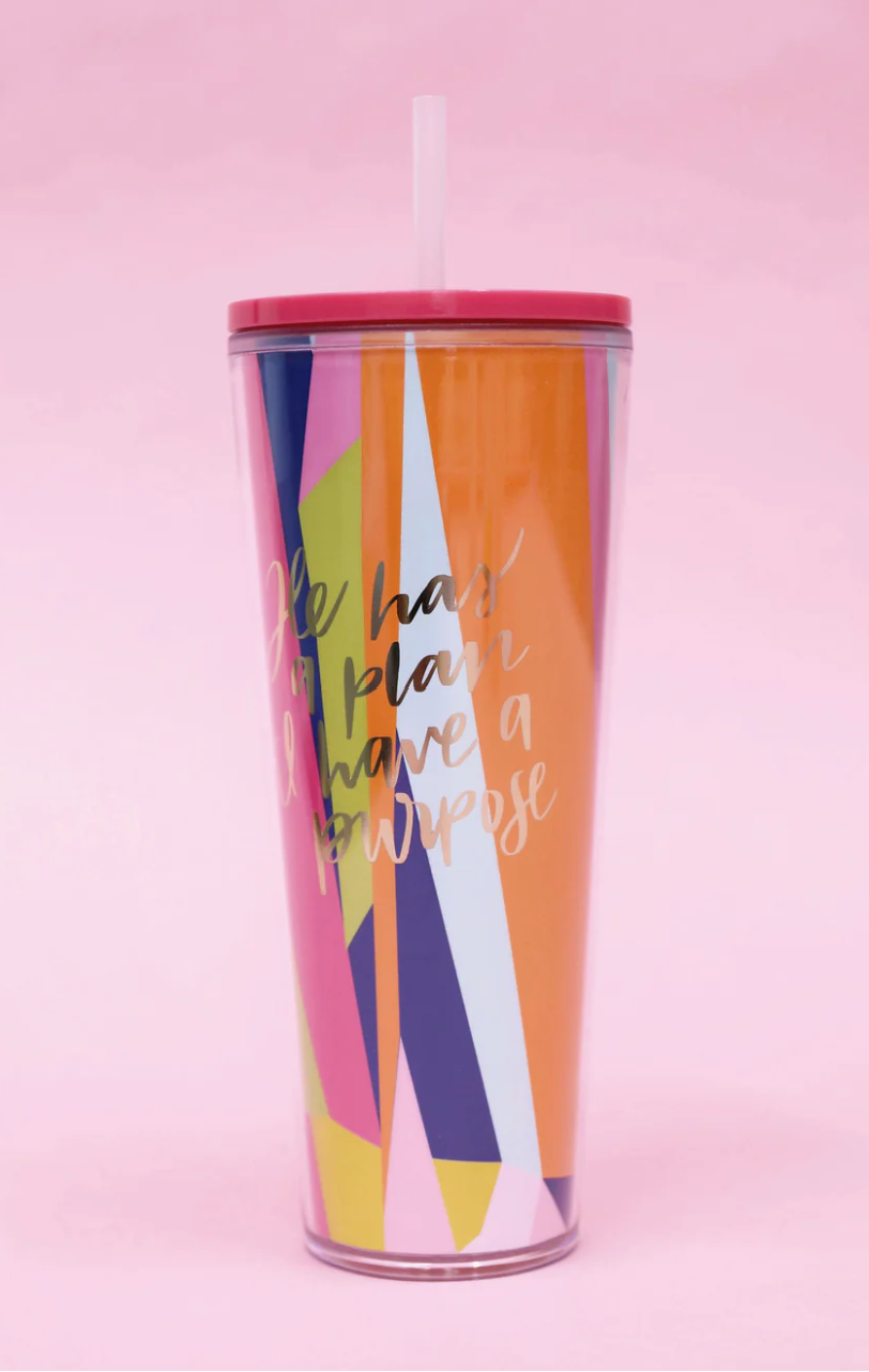 He Has a Plan 24oz Straw Tumbler (preorder)