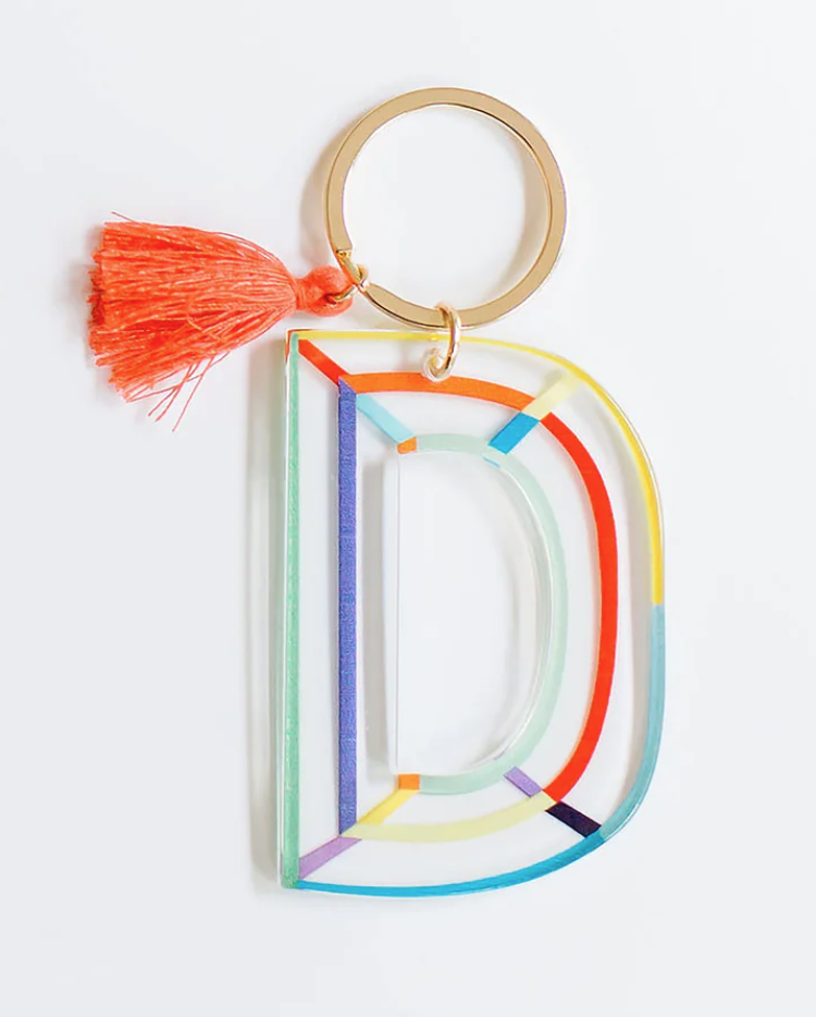 Acrylic Initial Keychain Collection | Clean Lines