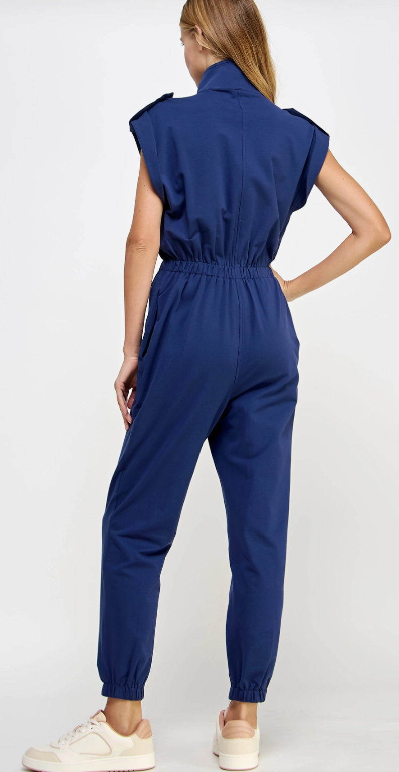 Kyra  Sleeveless Utility  Jumpsuit with Pockets