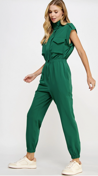 Kyra  Sleeveless Utility  Jumpsuit with Pockets