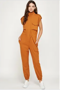 Kyra  Sleeveless Utility  Jumpsuit with Pockets