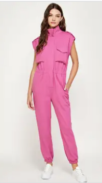 Kyra  Sleeveless Utility  Jumpsuit with Pockets