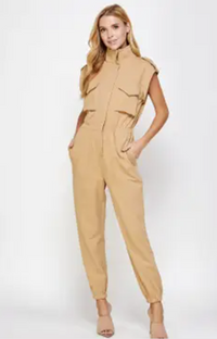 Kyra  Sleeveless Utility  Jumpsuit with Pockets