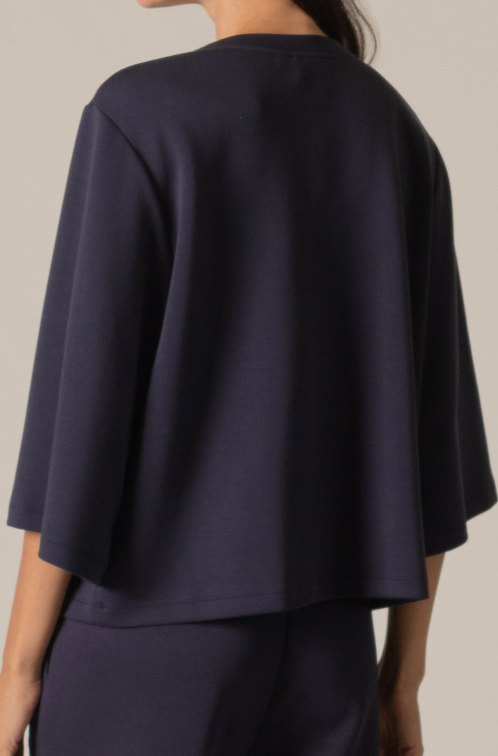 P. CILL Butter Modal 3/4 Sleeve Top: Black or Blue