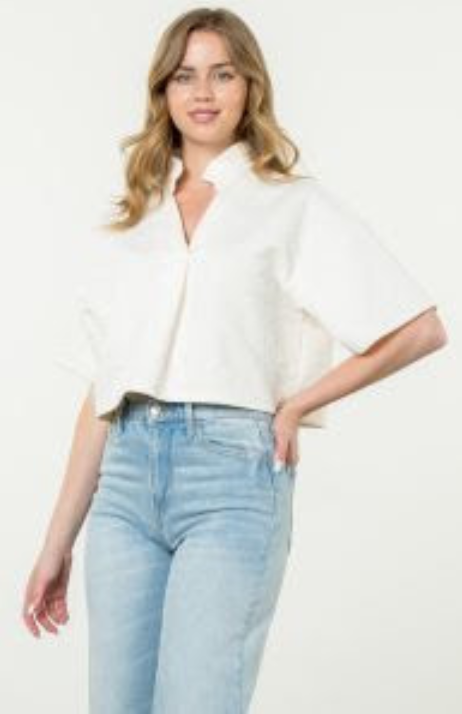 Lizzy Cream Textured Top