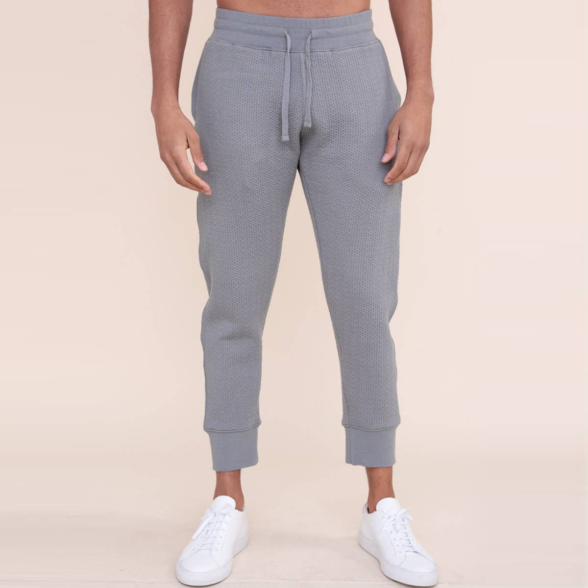 Quilted Joggers: MOON MIST