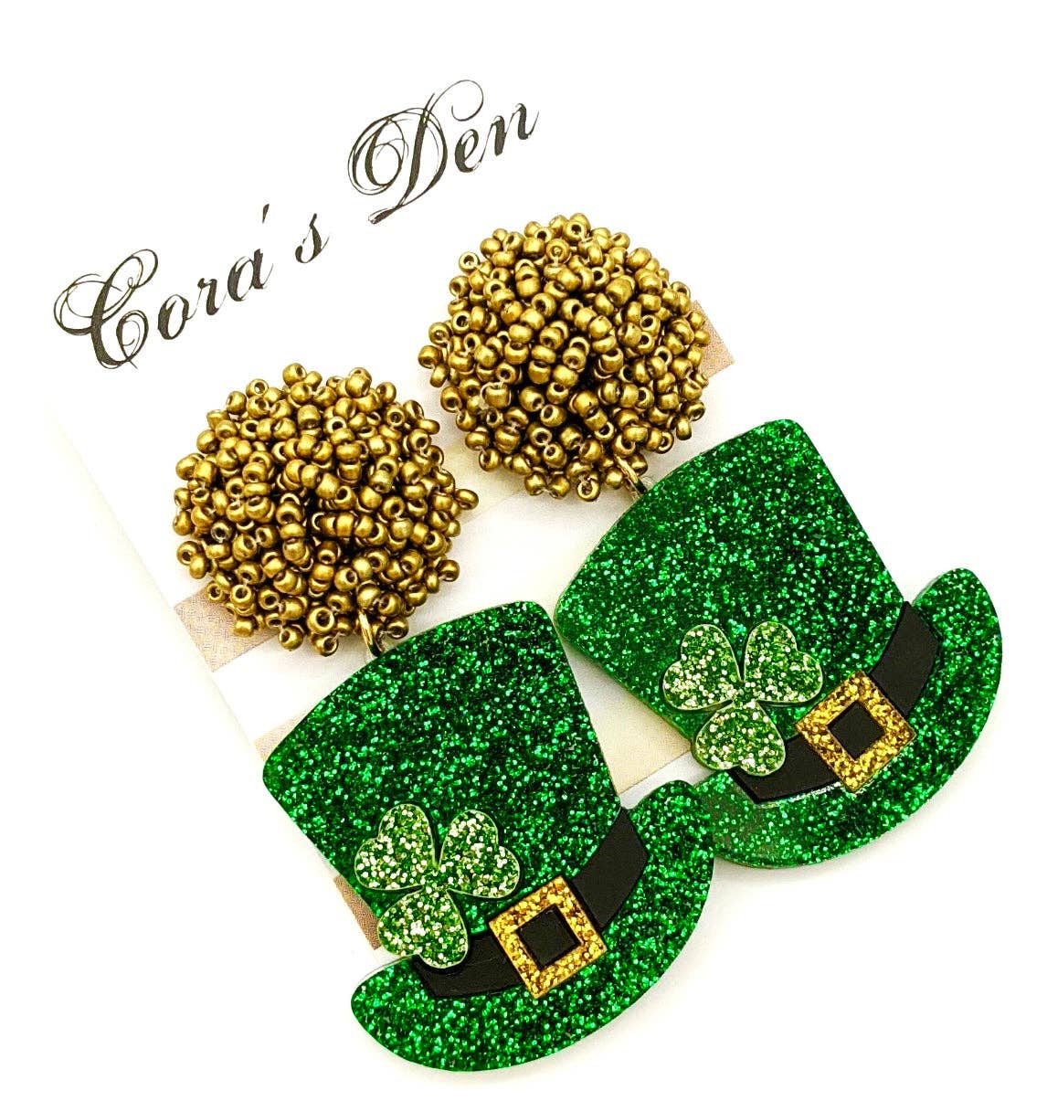 St. Patrick's Day Hat Earrings